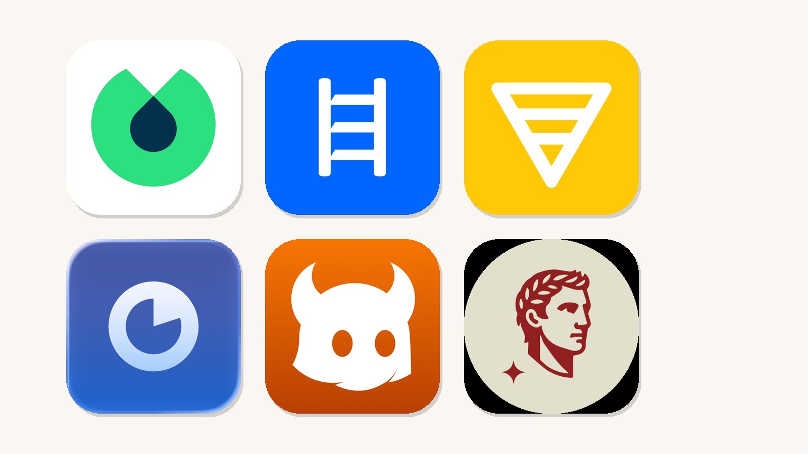 Collage of App Store product imagery from book-summary and learning apps