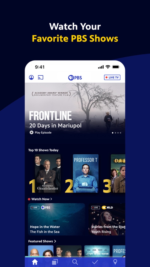 PBS app App Store screenshot 2